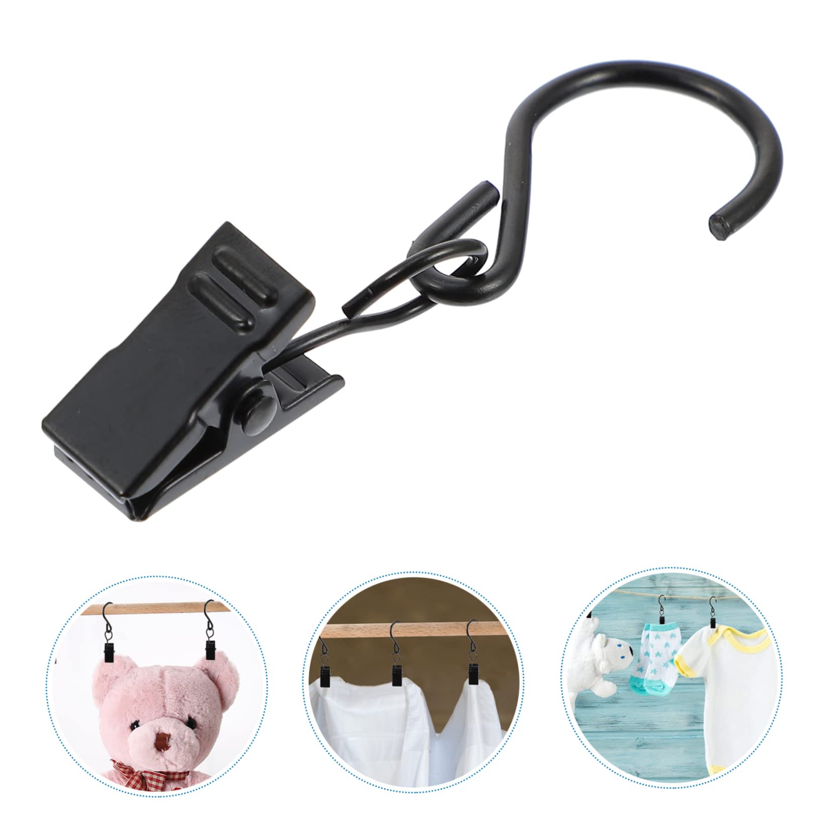 SOLUSTRE 2 Sets Vorhang-aufhänger-Clips Mehrzweck-klemmhaken Für Fenster Stabile Hängeklammern Aus Eisen Für Dekorationen Partys 50 Stück * 2