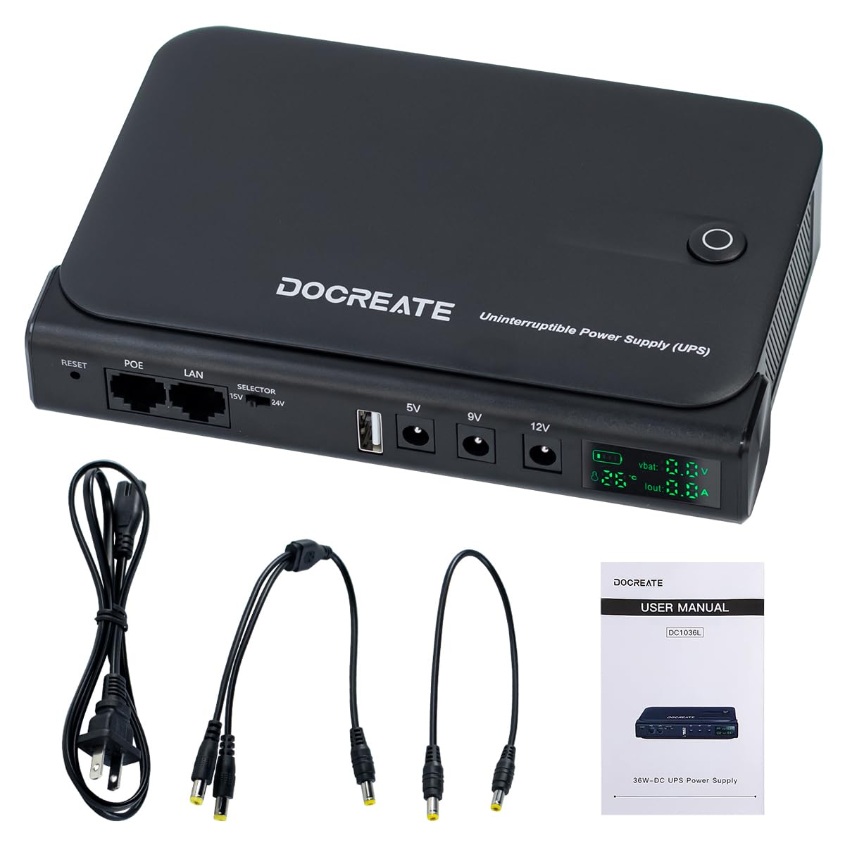 Photo 1 of Mini UPS 36W DC Uninterruptible Power Supply, UPS Battery Backup Power Supply for Router/Modem/Security Camera, for 5V/9V/12V Multi-Voltage Output, Without Battery