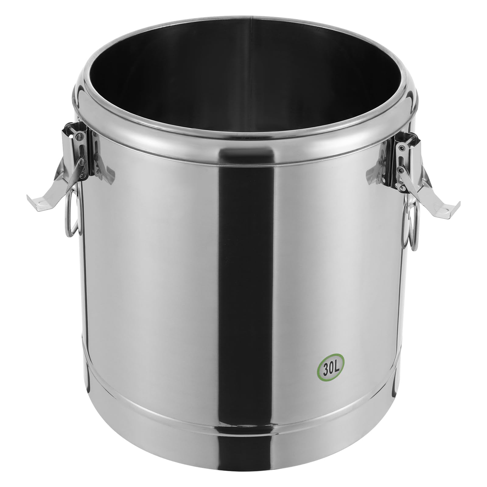 Contenitore isolante in acciaio inox, 30 l, contenitore termico per alimenti, contenitore isolato per il trasporto gastronomico, con manici e coperchio, thermos per mense, ristoranti e hotel