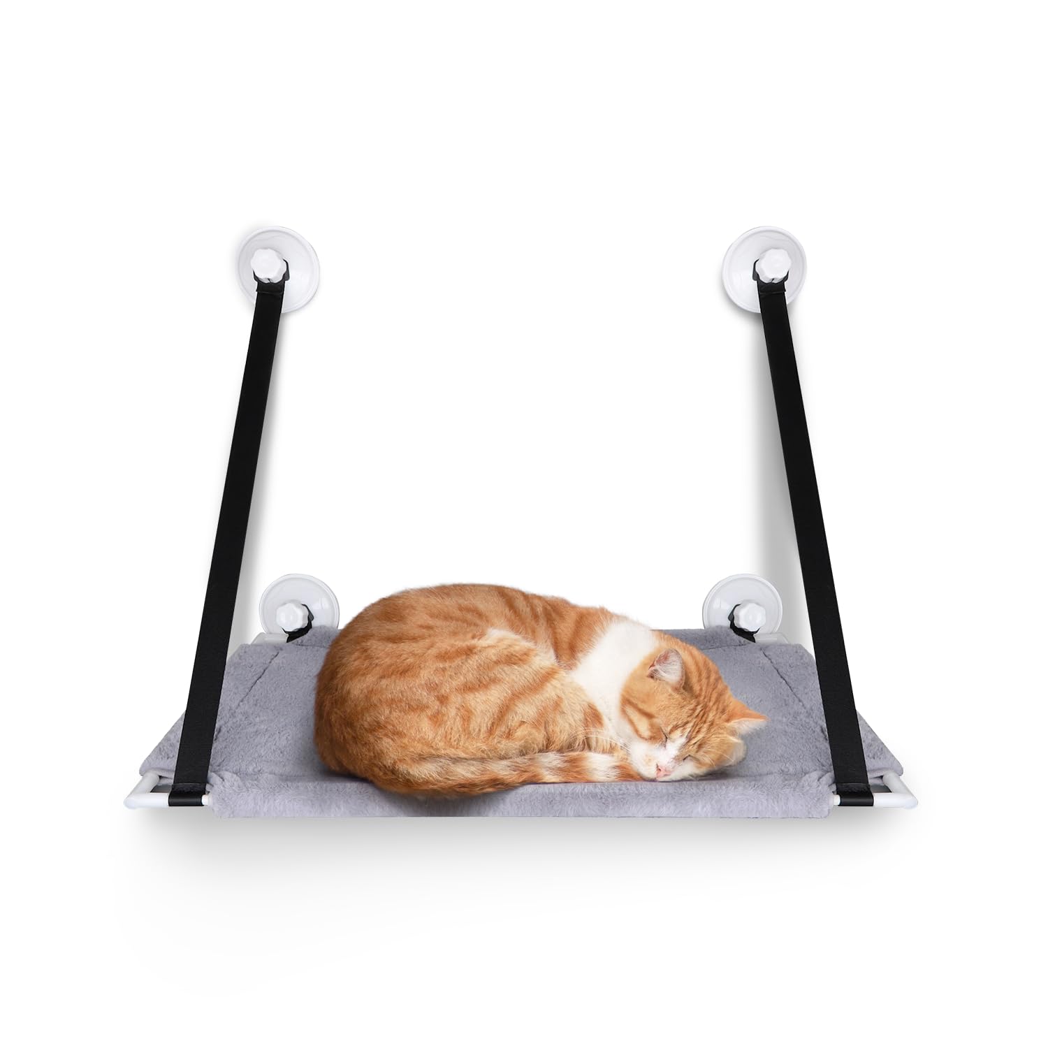 Nobleza Hamaca Ventana de Gato para Todas Las Estaciones,Cama Gato Colgante para Gato con Manta Suave y Cojines de Verano, para Tomar la Siesta y Tomar el Sol, Soportar hasta 20kg