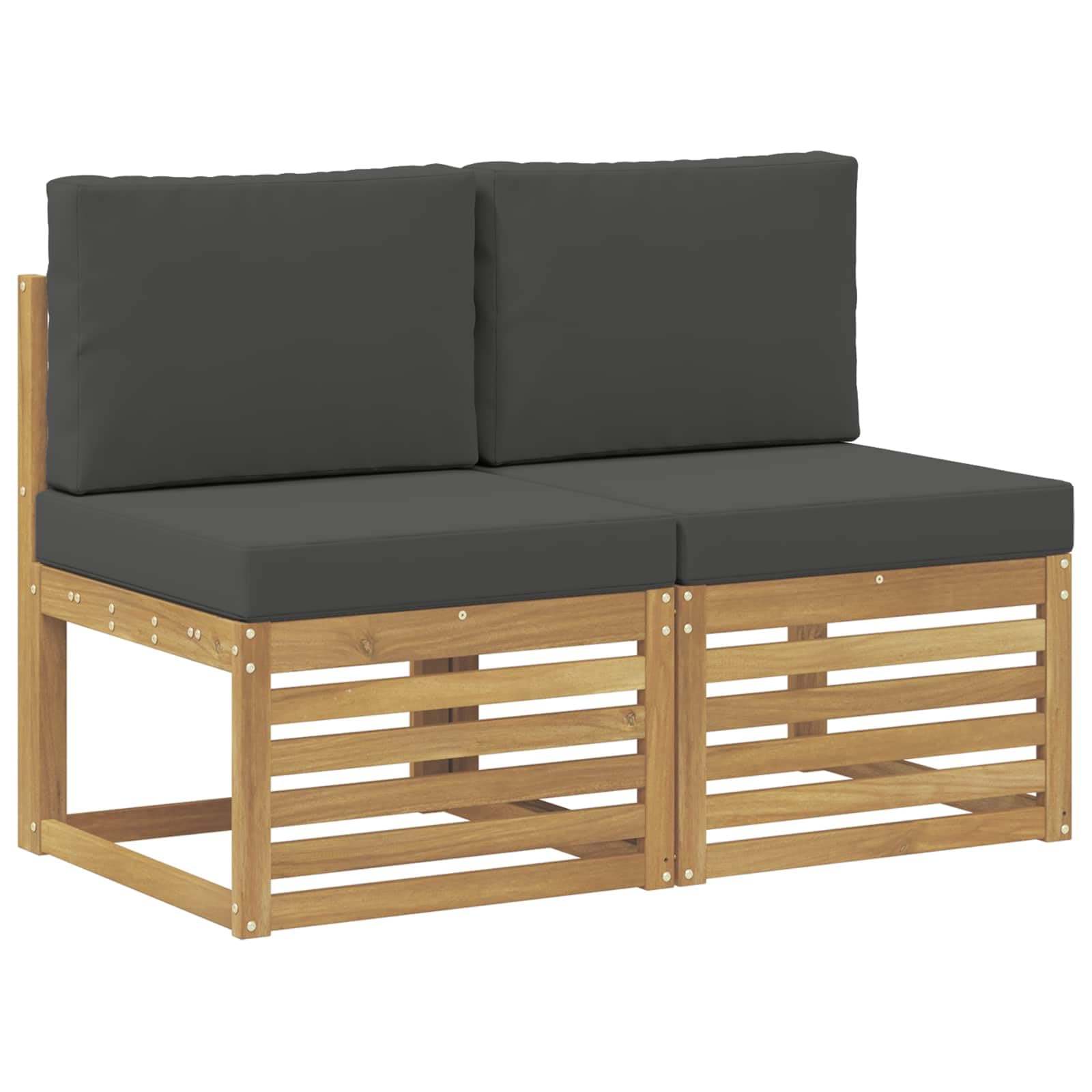 Sofa de milieu extérieur résistant aux intempéries en acacia