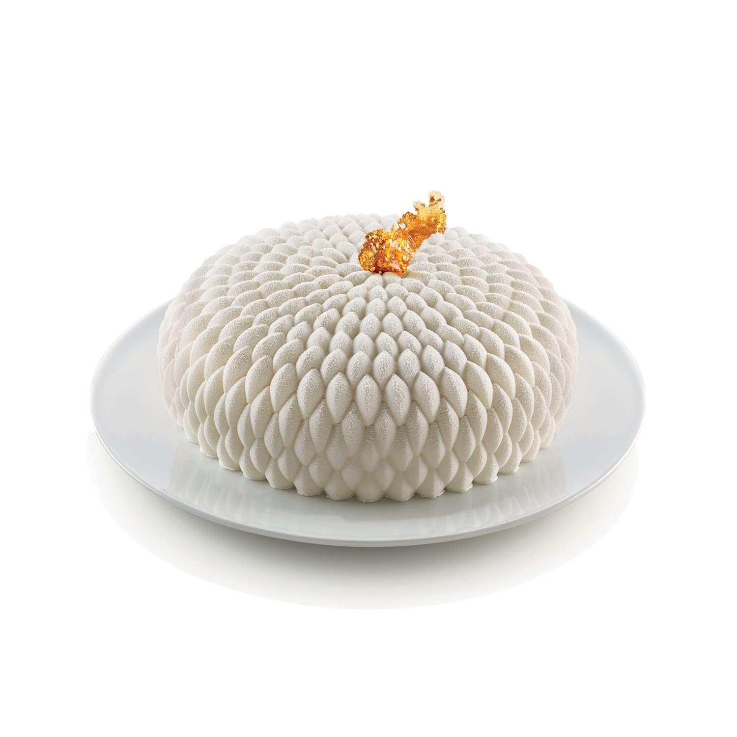 Silikomart | Molde de Silicona para Tarta Moderna HONORÉ, Antiadherente, Juego de 3 Moldes para Postres, Diseño 3D, Ø 195 h 70 mm, Volumen 1600 ml, Fabricado en Italia
