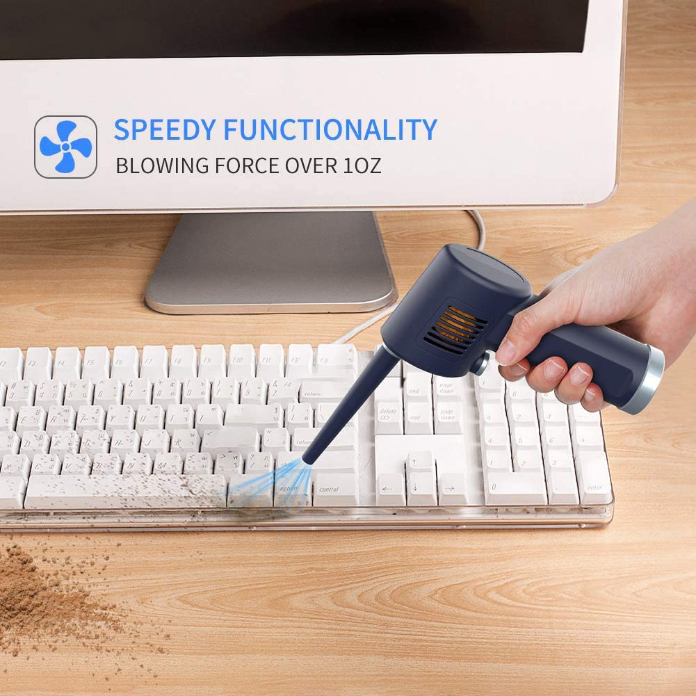 Spolverino Elettrico ad Alta Pressione Senza Fili - Ventilatore per Pulizia Computer - Detergente Tastiera - Dispositivi elettronici e detergente per Laptop - Pulizia Profonda Ecologico