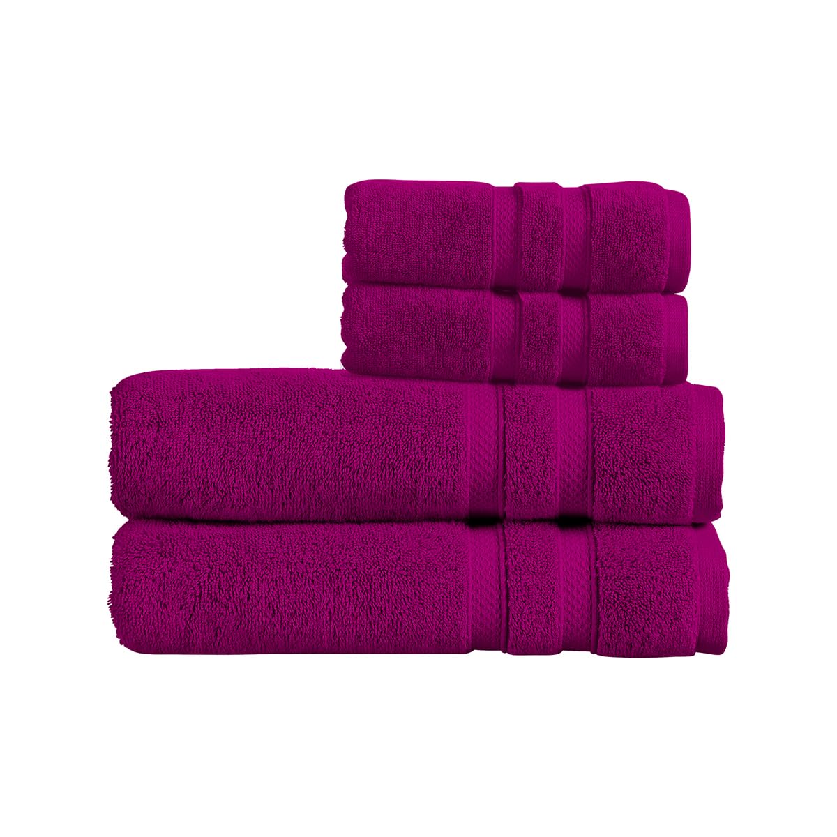Christy Chroma Bath Towels | Set of 2 | Highly Absorbent Heavyweight 675GSM | Bold and Bright | Soft Velvety Smooth Bathroom Shower Towels | 100% Cotton | Sustainably Made | White — view 47