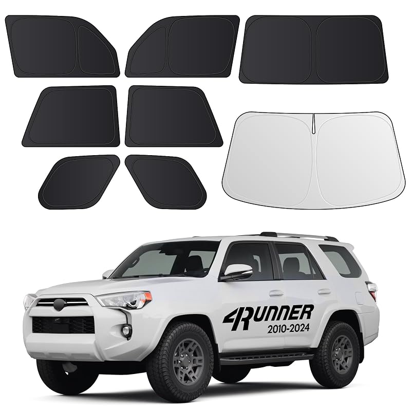 Kit de protetores solares para Toyota 4Runner 2010–2024, conjunto completo com 8 peças Wigoo