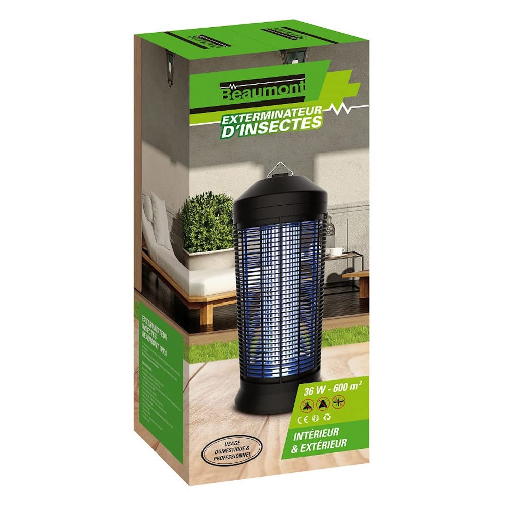 Fliegenvernichter 600m2 36W | Insektenvernichter elektrisch mit UV-Licht gegen Mücken und Fliegen für Innenbereich, Gastronomie und hygienische Räume