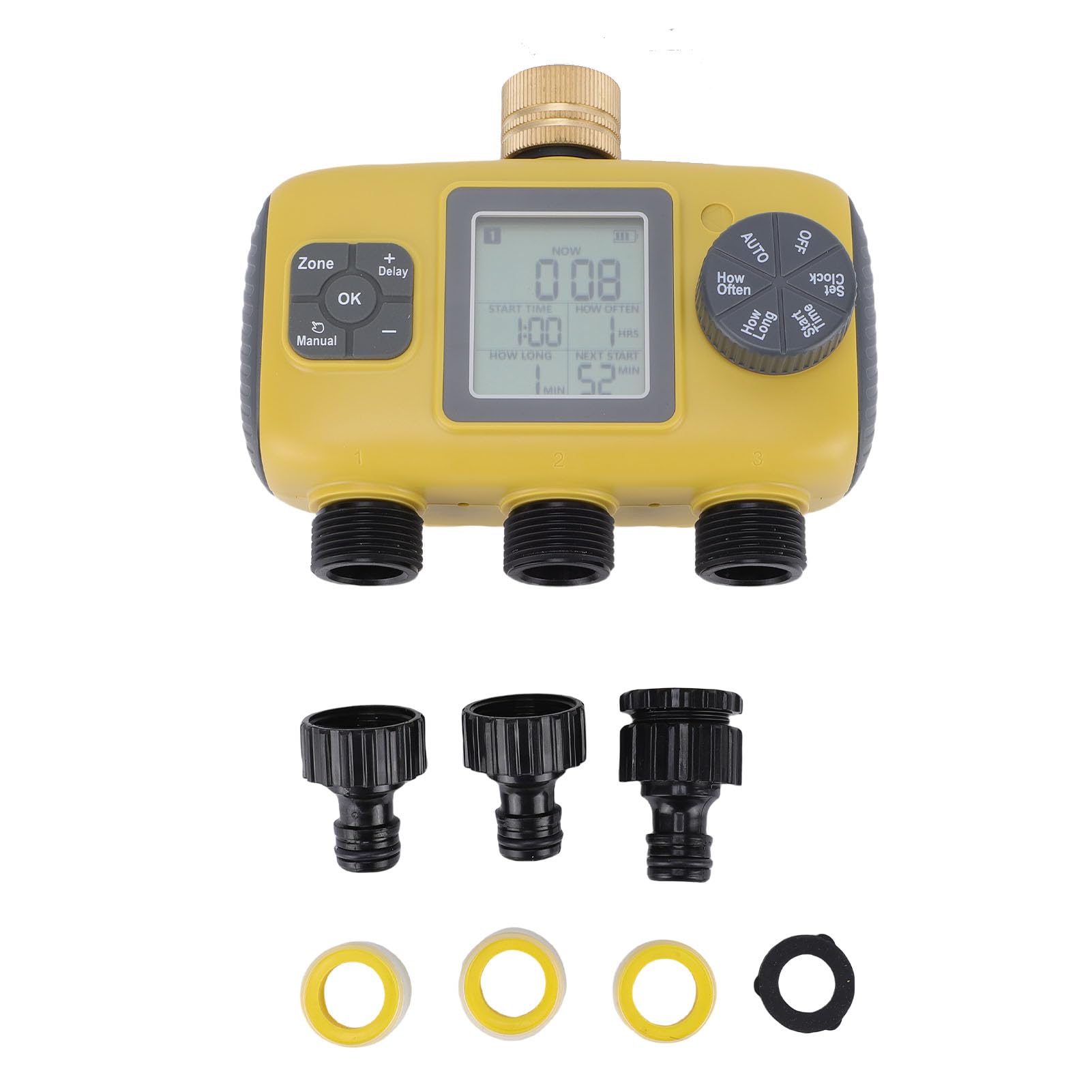 Sonew Timer da Giardino con Ritardo Pioggia IPX5 Modalità Automatica Manuale per Orto, Prato, Aiuola
