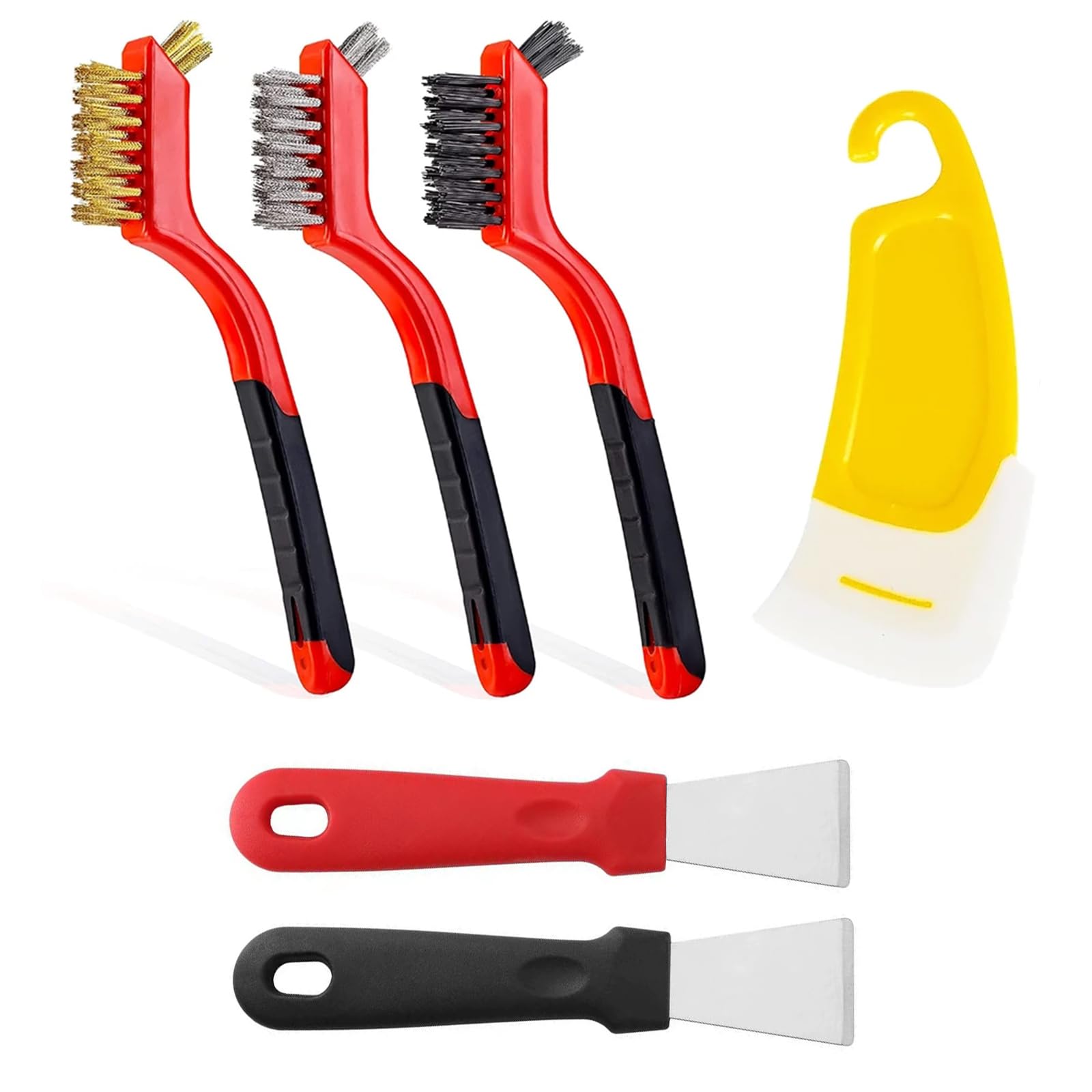 Yhtcc White 6 Pcs Oven Cleaner, Oven Scraper, Hob Cleaner, Oven Cleaning Kit, For Cleaning Kitchens Microwaves Ovens And Stoves