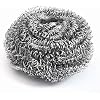 BakeDeco Stainless Steel Sponge 100-Gram Scrubber Scourer for Tough Cleaning of Pots and Pans, Grease and Grime on Grills and Broilers - Pack of 12, Silver