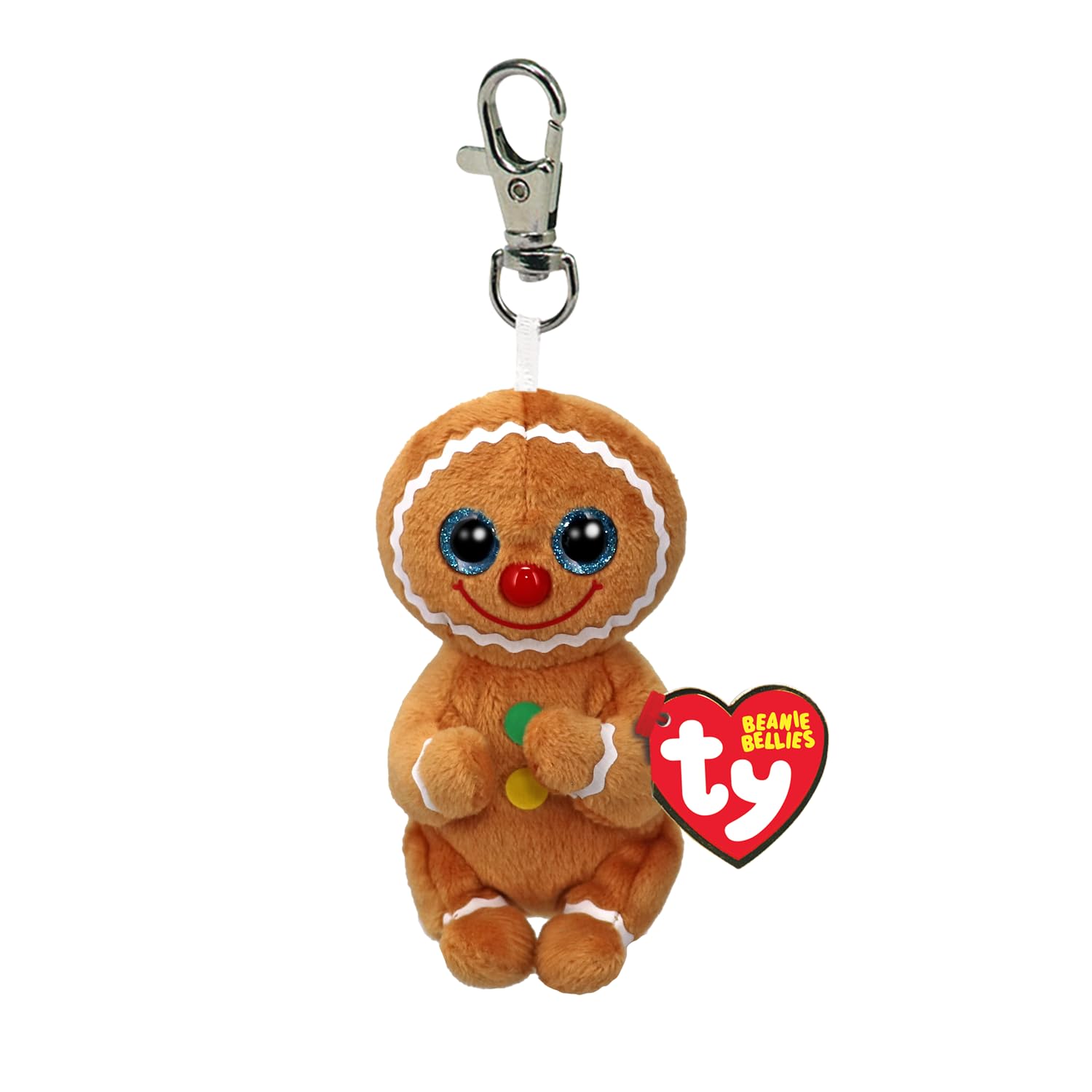 Ty Beanie Bellies Clips – Anillo Porta Llaves de Peluche, Galleta
