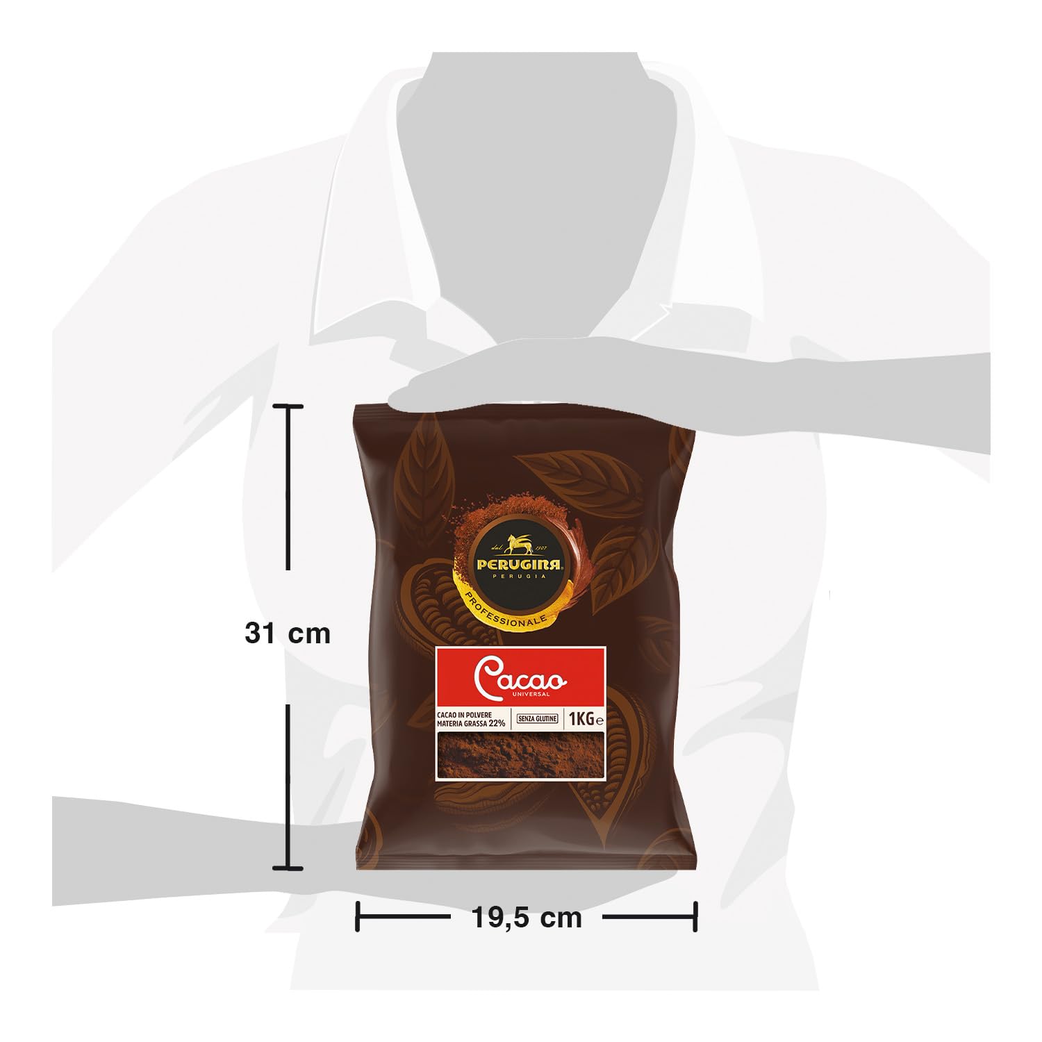 PERUGINA Cacao in Polvere, Busta 1kg