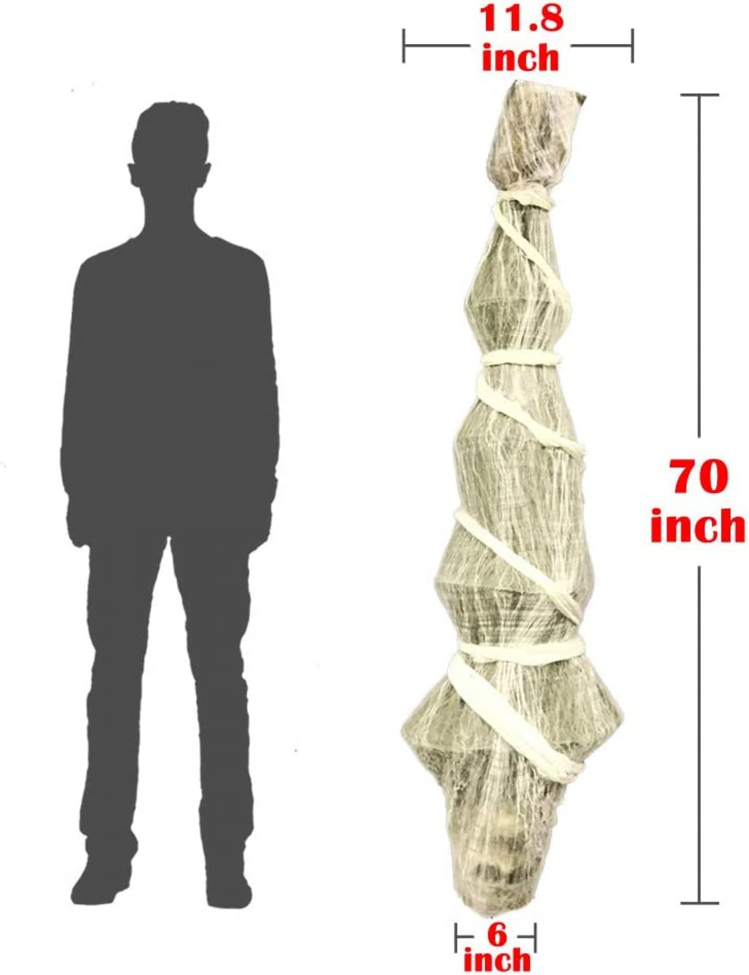 Decorazioni di Halloween Oggetti di Scena per Cadavere da Appendere All'aperto Corpo di Scheletro Spaventoso Interno Ragnatela