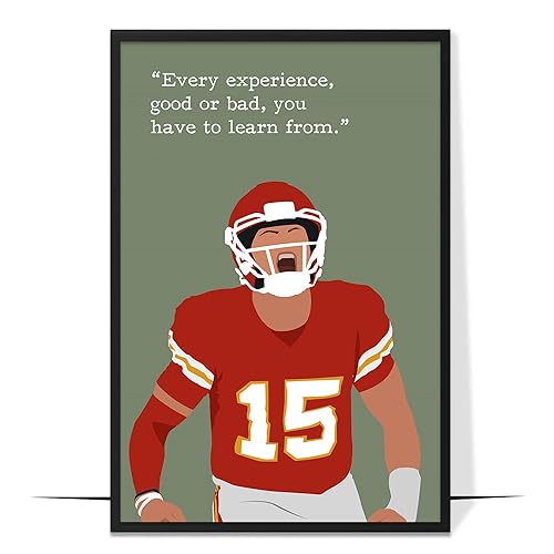 Miniatura 8 de LOLUIS Father's Day Gifts, American Football Sports Motivational Quotes Artwork Poster Decor Unique Present Idea for Men Teen Boys (Unframed