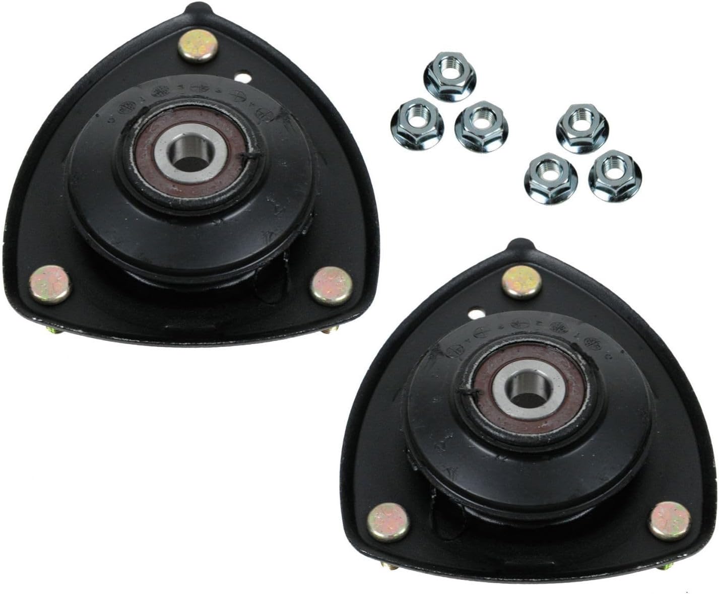 TRQ Front Upper Strut Mount Set Compatible with 2004-2006 Scion xA xB 2000-2005 Toyota Echo