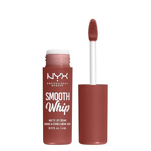 NYX PROFESSIONAL MAKEUP Smooth Whip - Crema de labios mate, larga duración, hidratante, lápiz labial líquido vegano - Latte Foam (malva rosada)