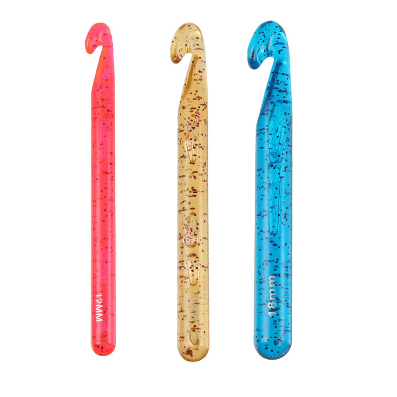 Xjdzineq Knitting Hook Crystal Polystyrene Ergonomic Handle Not Deadly Crafting Tool for Family Tasks Ergonomic Polystyrene Weave Probes for Hand Fatigue