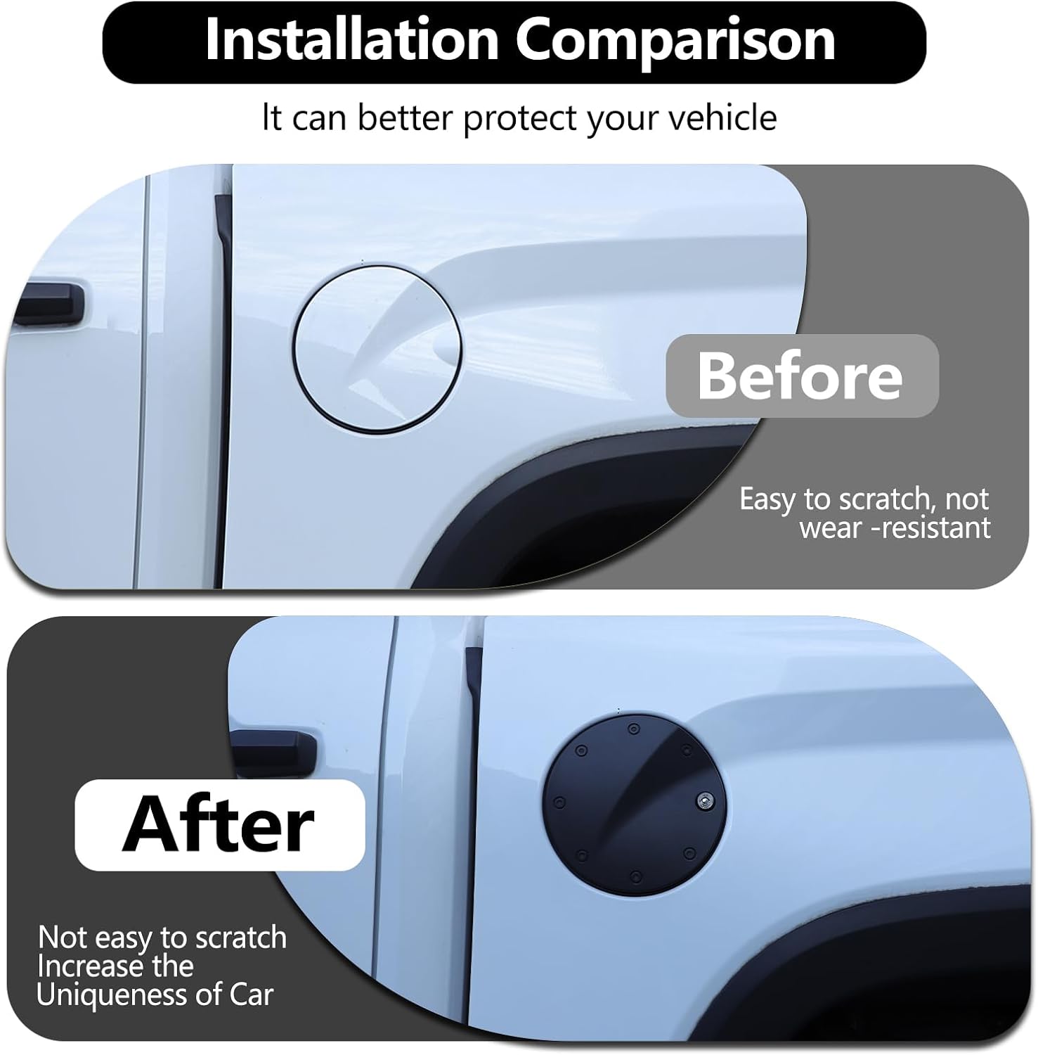 Car Fuel Tank Cap Replacement Anti-theft Lock Cap Compatible with Toyot@ Tundra 2022-2025 Truck Door Locking Gas Tank Door Cap with Lock，Fuel Tank Gas Filling Cap Replacement accessories (Black D)