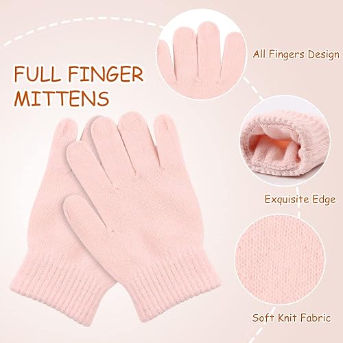 Miniatura 4 de Yuoahcn Conjunto de gorro de invierno para niños, bufanda y guantes de punto cálidos para niños y niñas, de 1 a 8 años