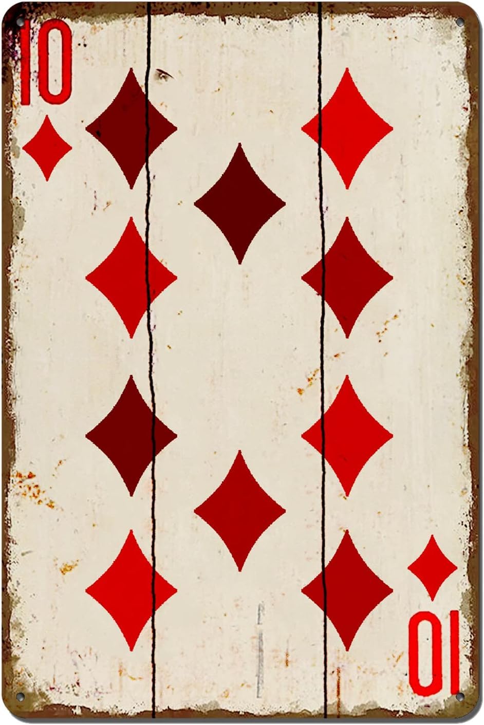 Vintage Poker Wall Decor Metal Sign Retro tin Sign Wall Decorative Signs for Man Cave Home Cafe Pub bar Shop 12x8 Inch Dianmond 10