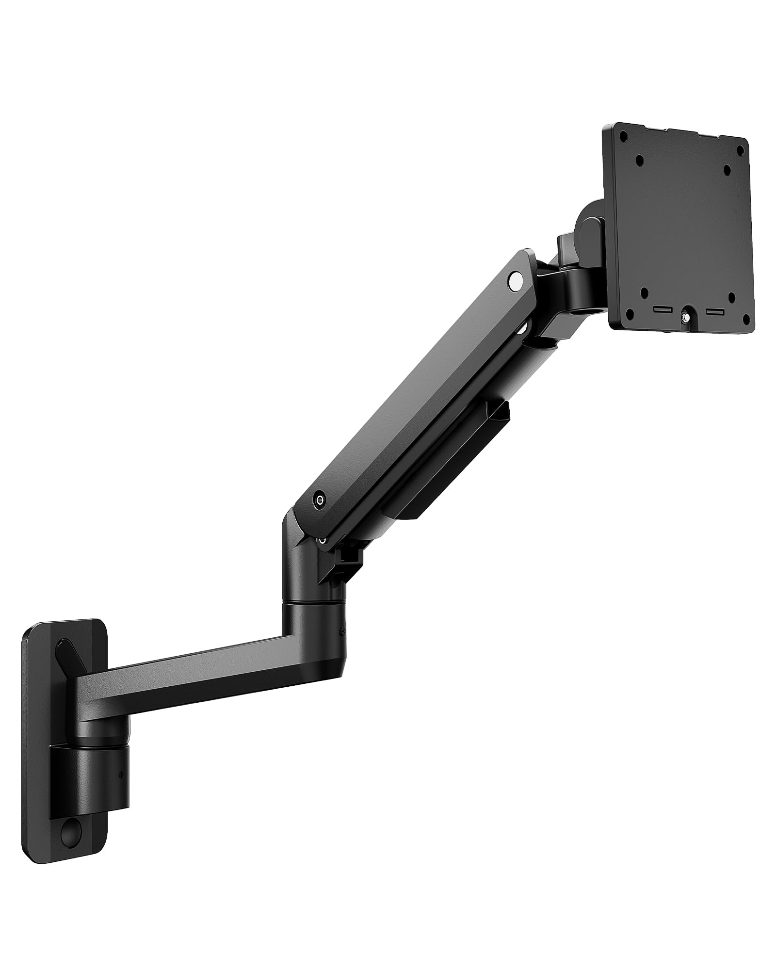 monTEK Ultrawide - Supporto da parete per monitor da 17-49 pollici | Supporto per monitor ad alte prestazioni, fino a 20 kg, braccio per monitor regolabile, 75 x 75/100 x 100 VESA, nero