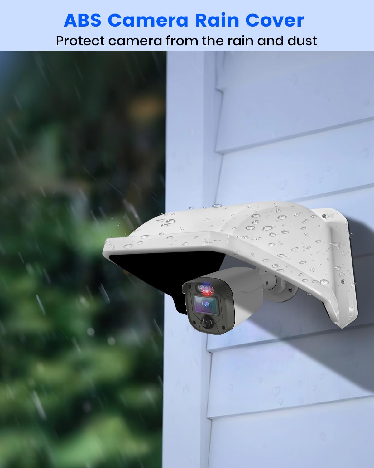 Protector universal para cámara de seguridad solar y lluvia, ABS a prueba de protección para cámaras de vigilancia CCTV domo/bala