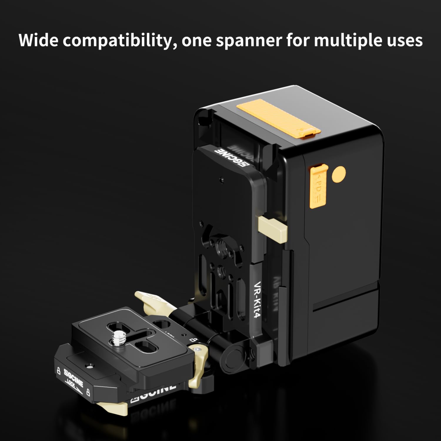 ZGCINE VR-KIT4 v-mount uchwyt na akumulator z szybkim zamkiem Arca-Swiss, składanym ekranem i składaną konstrukcją | Płyta akumulatora V-Mount do kamer dla mobilnych zestawów