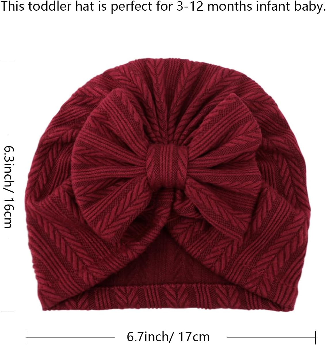 Newborn Baby Girl Hats with Bow Toddler Infant Beanie Cap Newborn Hospital Hats for Baby Girl Kid 3-12 Months - Image 2