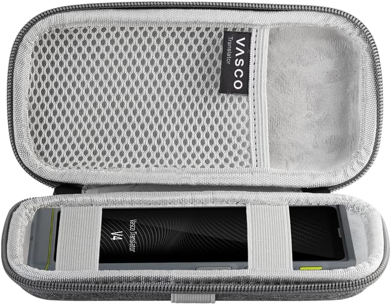 Vasco V4 device securely placed inside its protective travel case