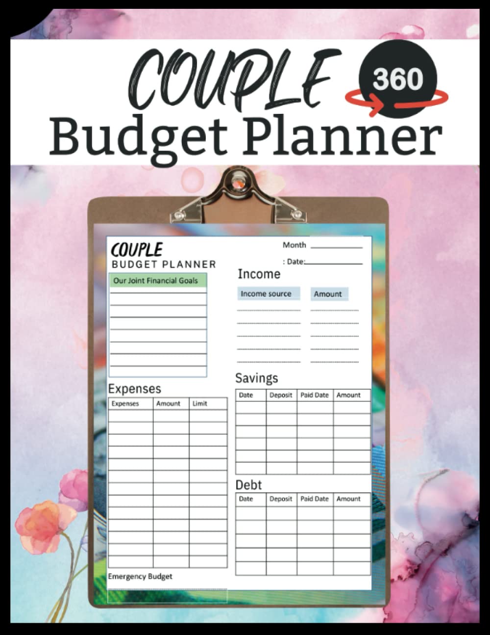 Couple Budget Planner: Simple Budget Planner for Couples Track Income, Expenses, Savings and Debt
