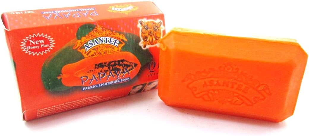Papaya Skin Whitening Herbal Soap Thai Plus Honey 135g (Pack of 6 Pcs.)