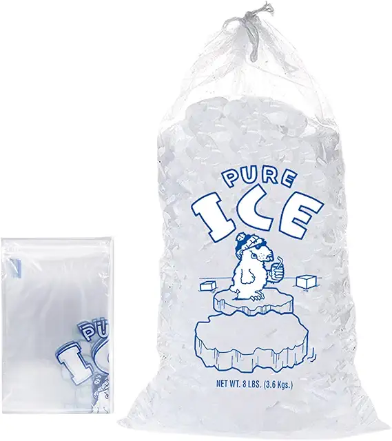 Eisbeutel mit Kordelzug - 10 Stück Verdickte Gefrierbeutel für Eiswürfel