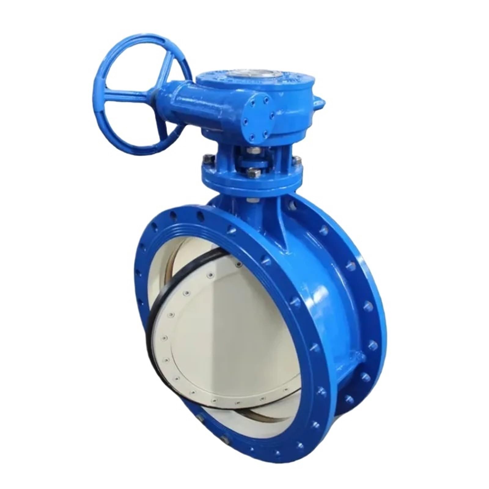 Qvctadpc Casting Manual Power Double Flange Eccentric Butterfly Valve For Water Medium
