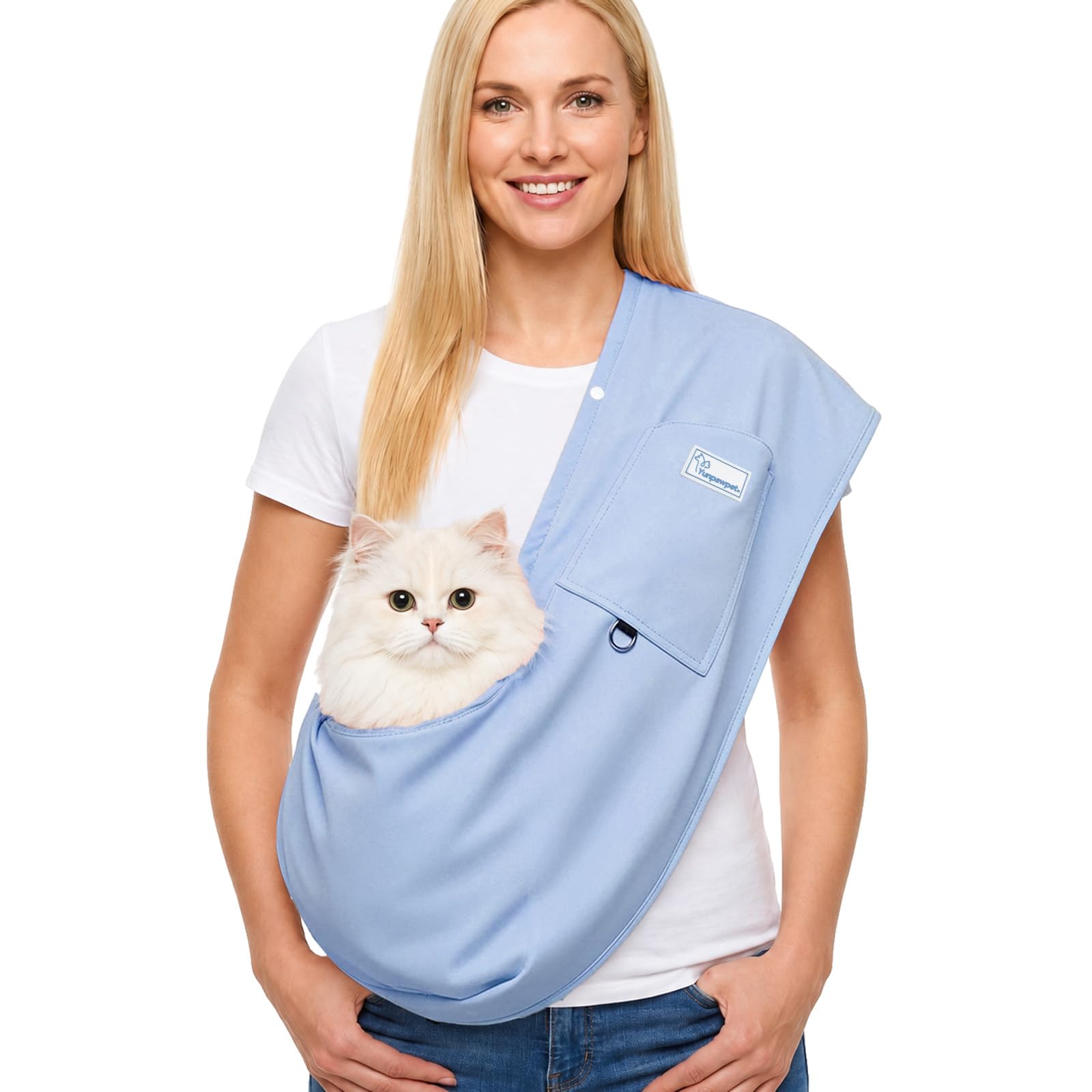 Ice Silk Dog Sling Carrier with Safety Strap