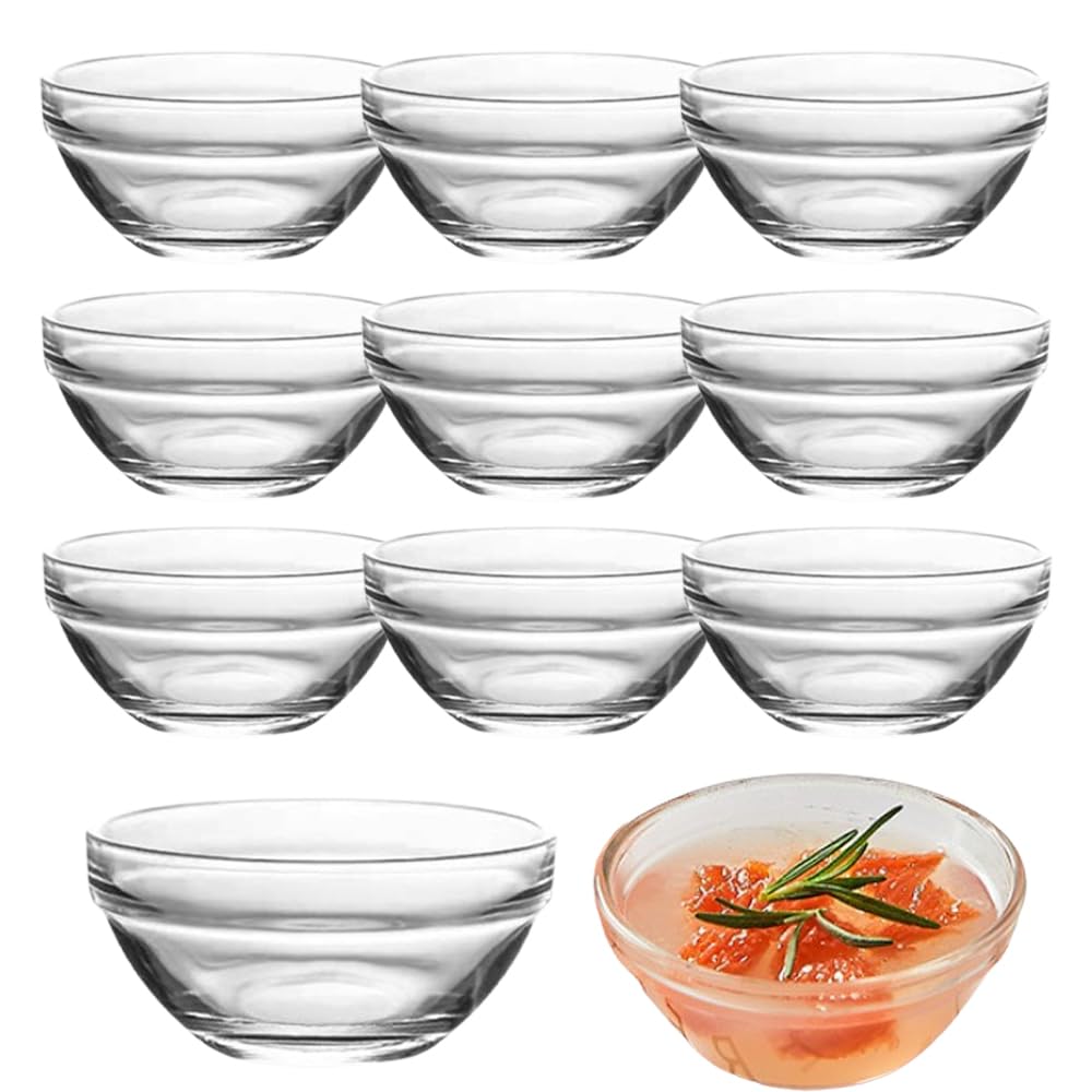 Qrit Glass Bowls, Set of 10 – Heat Resistant