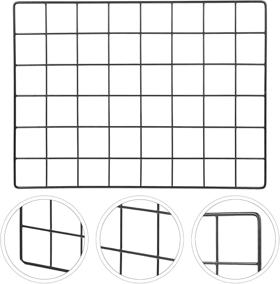 Beavorty Wall Grid Panel Metal Photo Display Grid for Pictures Postcards Memo Notes and Diy Wall Decor 15.86 X 11.92 X 0.19 in for Bedroom Study Classroom Cafe