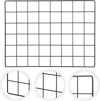 Beavorty Wall Grid Panel Metal Photo Display Grid for Pictures Postcards Memo Notes and Diy Wall Decor 15.86 X 11.92 X 0.19 in for Bedroom Study Classroom Cafe