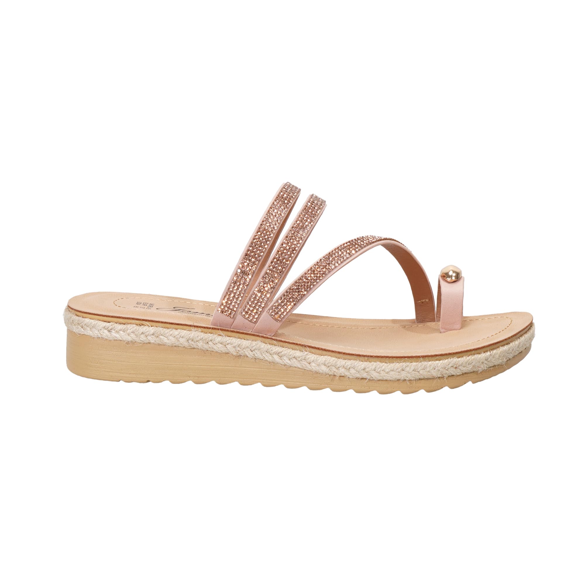 JOMIX Sandali Donna Estivi Aperti con Punta Divisa Zeppa e Strass Comode Scarpe Aperte Leggere e Traspiranti Ciabatte Eleganti alla Moda per Spiaggia Mare e Vacanza