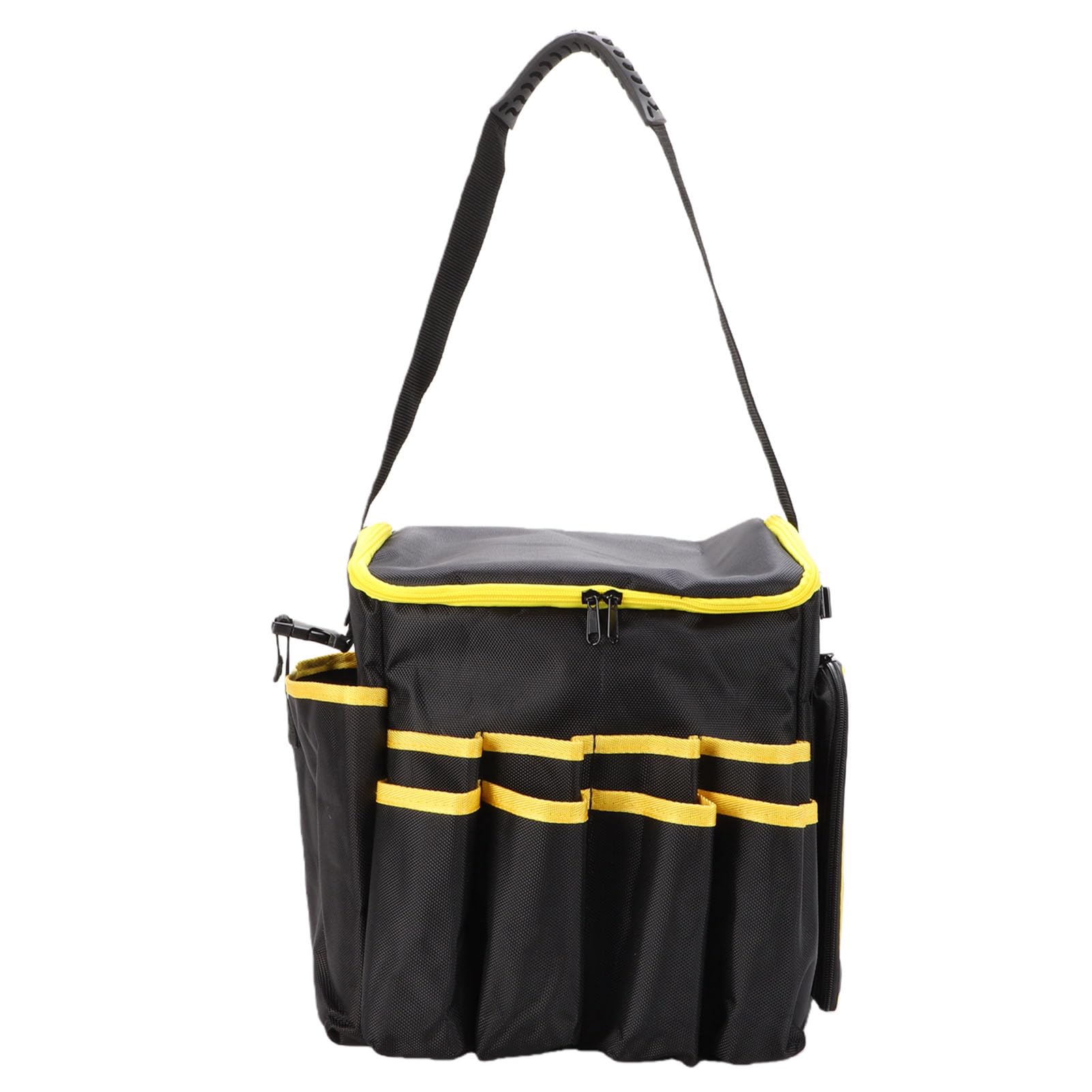 FTVOGUE Borsa per Attrezzi, Organizer in Tessuto Oxford, 20 Litri, con Divisori Rimovibili, Tasche Multiple, Fondo Antiscivolo, per Elettricisti, Carpentieri e Utensili Elettrici portatili. (12
