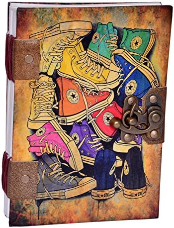 Purpledip Vintage Diary 'Ready To March': Handmade Paper Journal with Lock (10618) image 4
