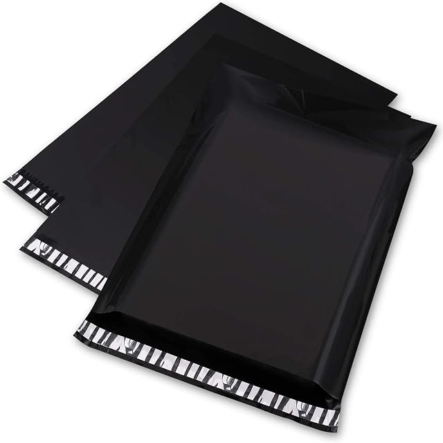 Switory Medium Parcel Bags for Posting Clothes Plastic Mailing Bags 12x16In (30.5x39.5cm) 100pc Black Postal Bags for Clothes Shipping Bags Package Bags for Posting Clothes Posting Bags Postage Bag