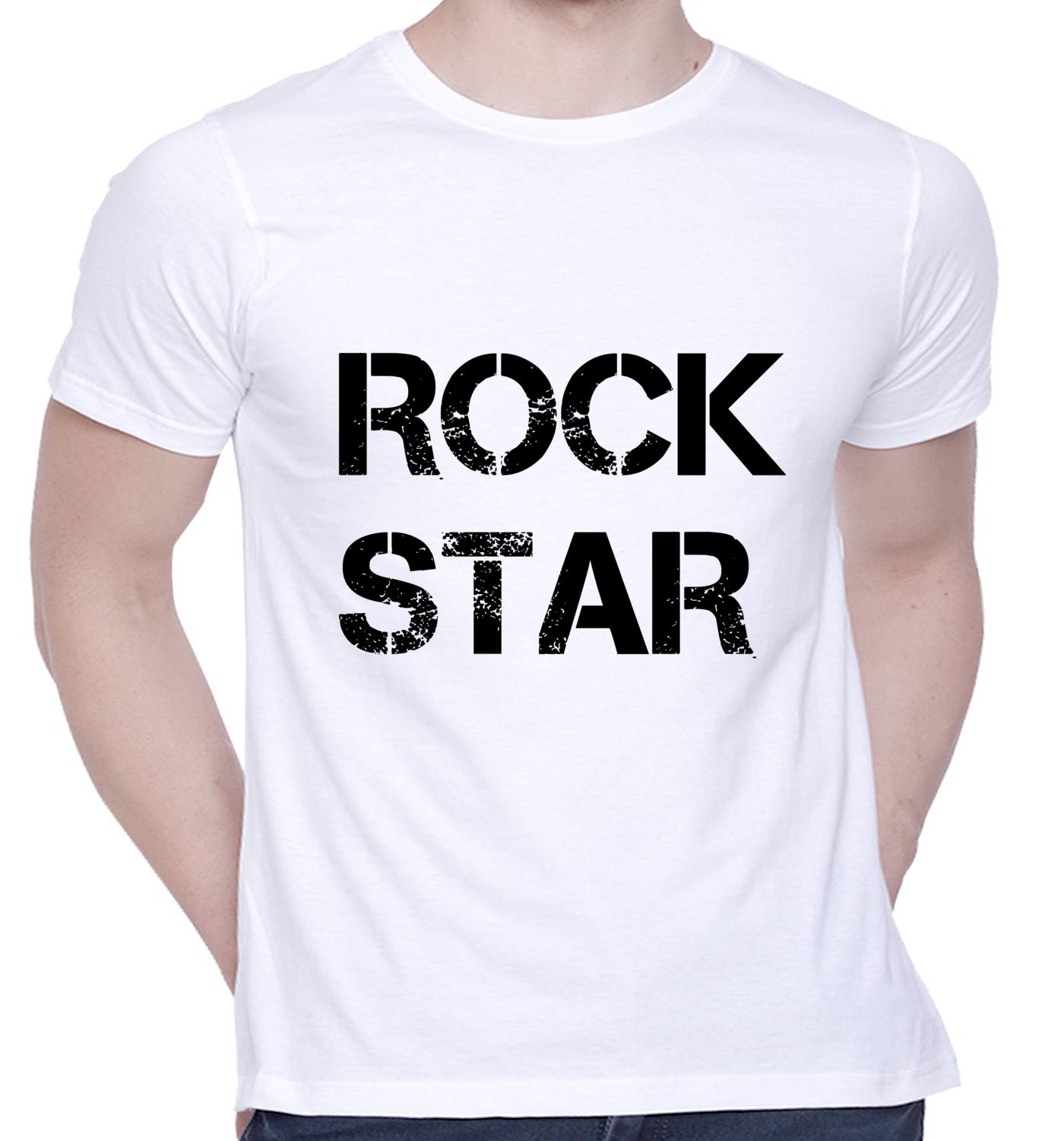 CreativiTGraphic Printed T-Shirt for Unisex Rockstar Tshirt | Casual Half Sleeve Round Neck T-Shirt | 100% Cotton | D00119-3