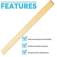 Vista 3 de Barra plana de latón C360 Stock 1/8 "x 1" "x 12" Fabricación de cuchillos de latón Bar Stock