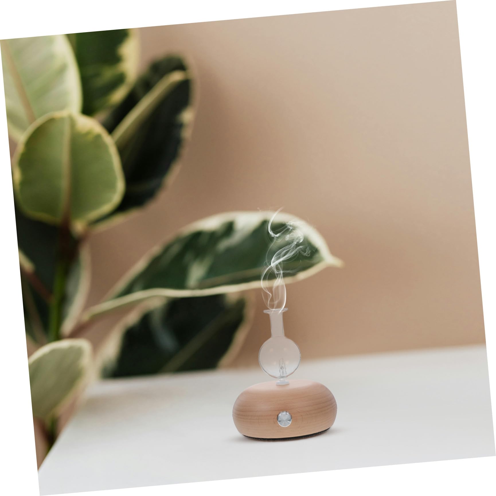 Difusor de Aceites Esenciales para Aromaterapia, Pequeño Difusor Atomizador de Madera Natural, sin Agua, Silencioso para Hogar, Oficina y Dormitorio, Máquina de Varios Estilos