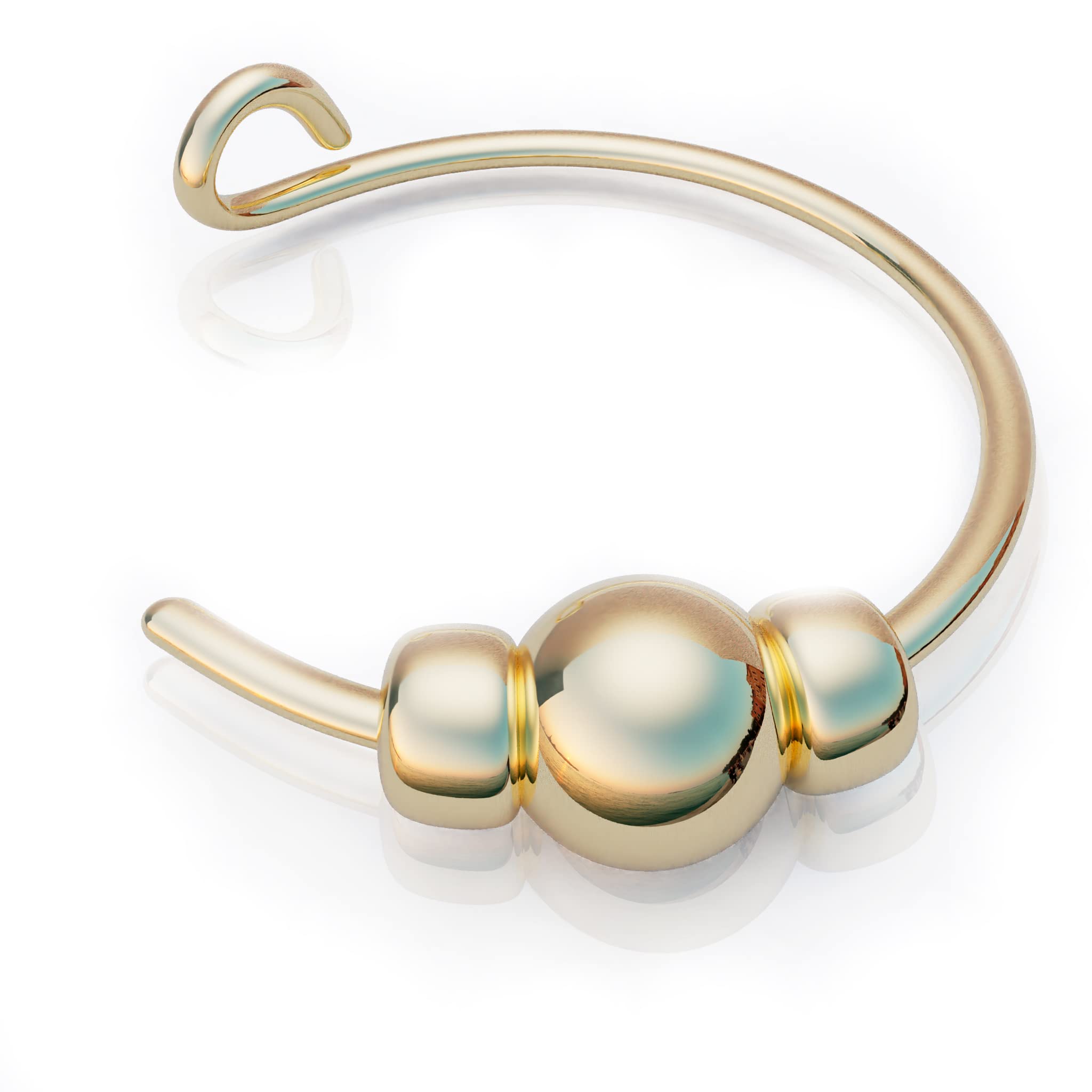 JollizTiny Faux Nose Ring - 14k Gold Filled No Piercing Needed Clip On Nose Piercing - 24 Gauge clip on Nose Piercing hoop