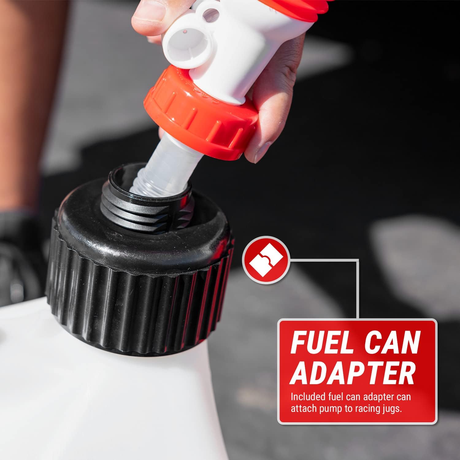 TERA PUMP XL Manual Handheld Siphon Pump/XL Gas Can Pump, 3.2 GPM, 1X Gas Can Adapter for Gas/Diesel/Diesel /E85 and more