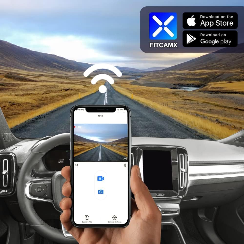Installation steps for Fitcamx dash cam