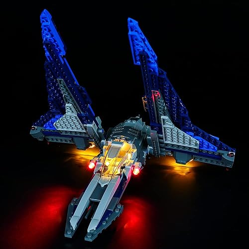 Miniatura 4 de Kyglaring Kit de iluminación LED solamente, juego de luces compatible con Lego Star Wars Mandalorian Starfighter 75316 impresionante kit de