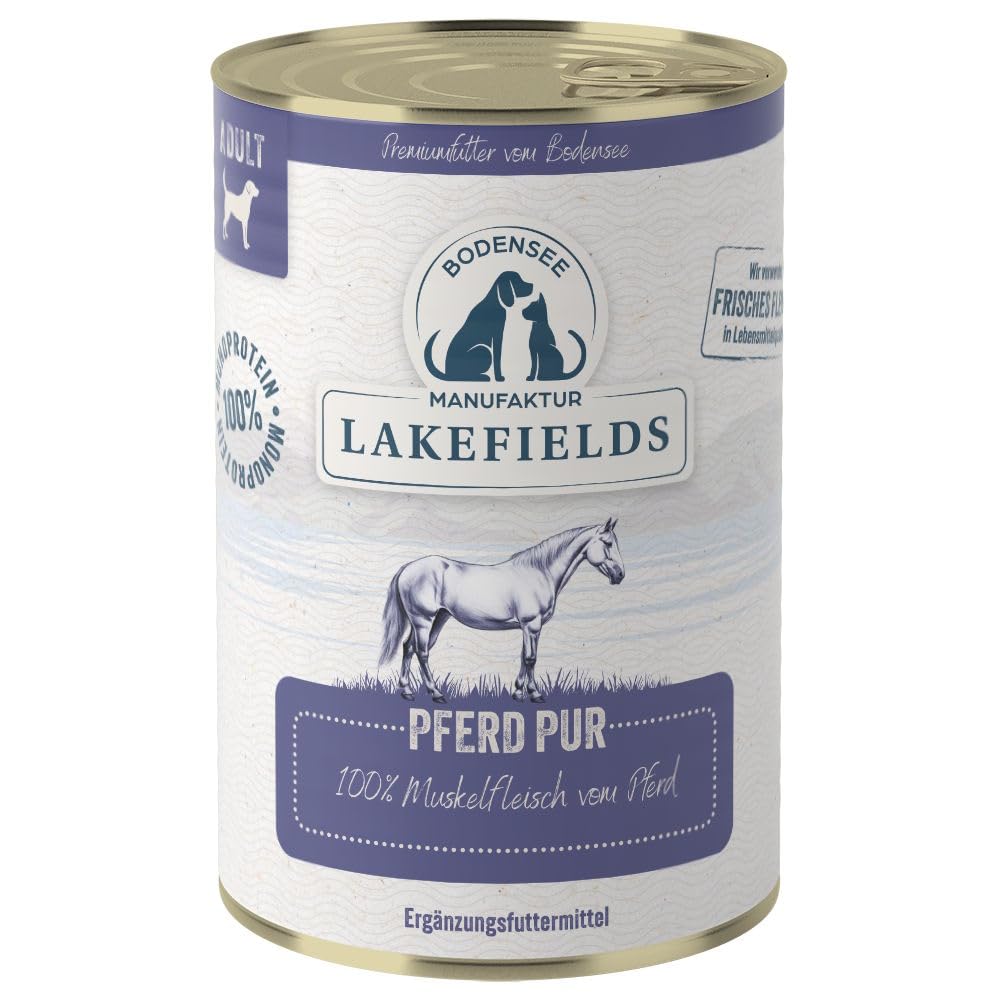 LAKEFIELDS MANUFAKTUR Karma uzupełniająca dla konia PUR dla psów, wymiary: 12 x 400 g