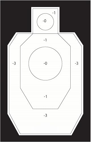 Miniatura 8 de Práctica oficial IDPA blancos de tiro de papel, objetivo de torso de competencia, blanco de tiro de silueta IDPA, objetivos de campo de tiro,