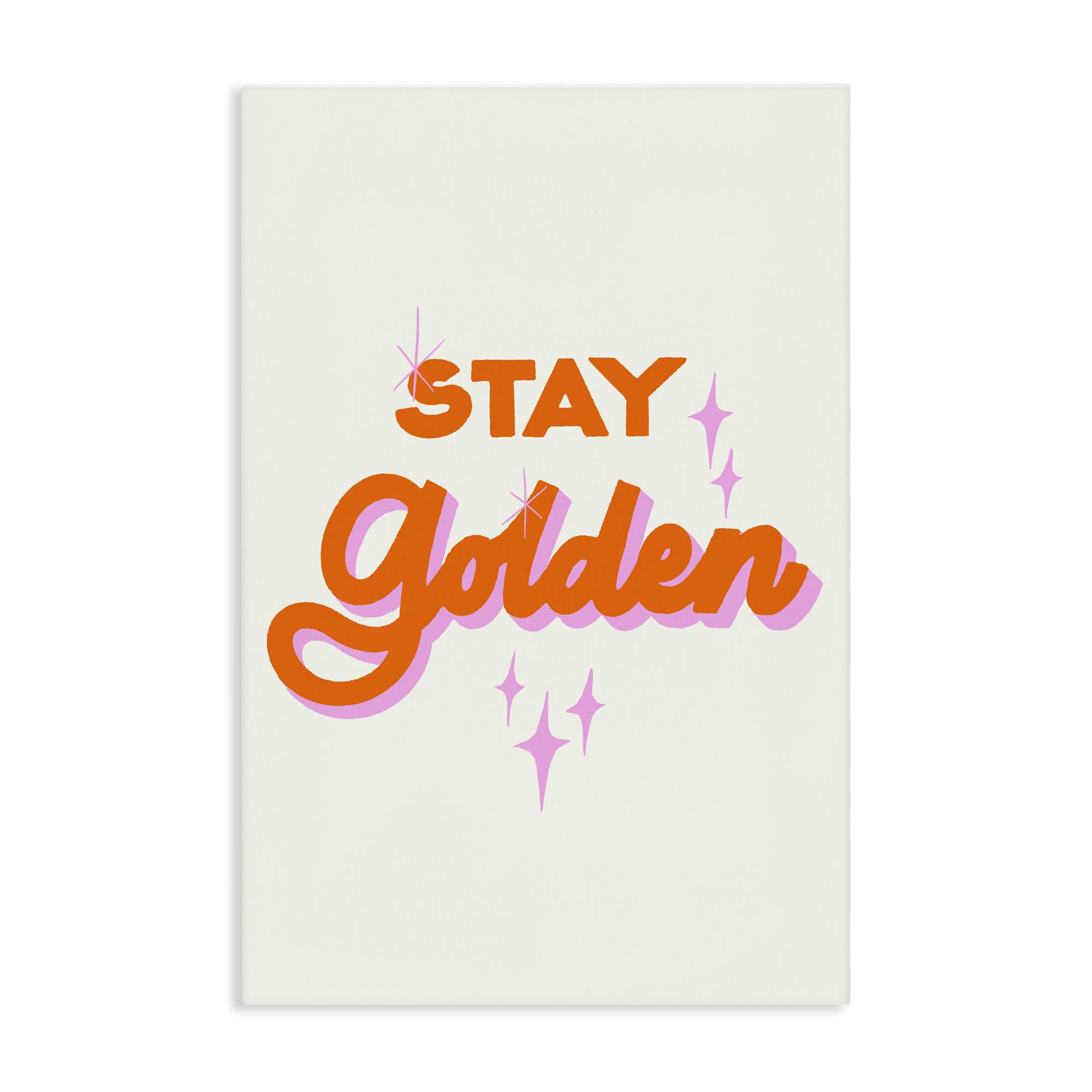 'Stay Golden Retro Letters'| Canvas Art
